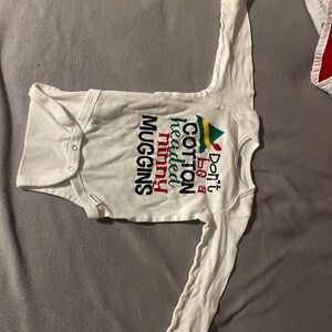 Gerber White Cotton Onesie with Colorful Print